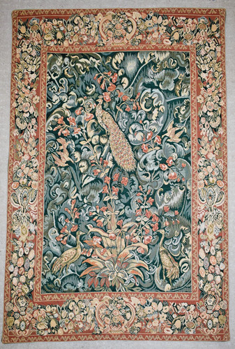 Arazzo pavone verdure - arazzo,