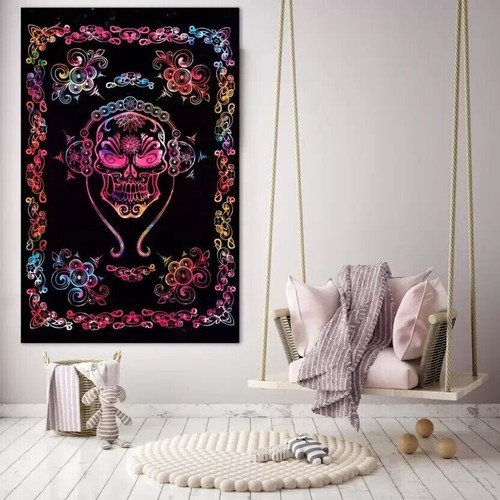 Arazzo indiano mandala - , teschio